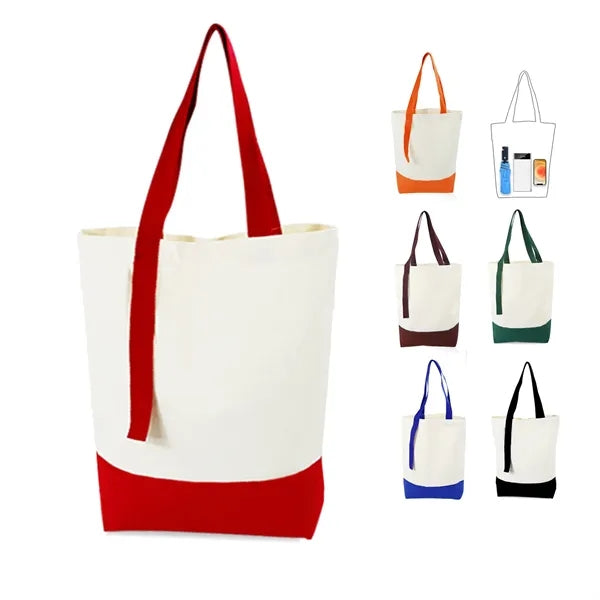 16" x 14" x 4" Canvas Grocery Shopping Tote Bag