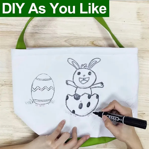 Easter Eggs Bunny Baskets Tote Bags For Kids Gift