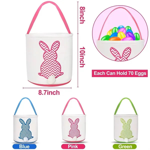 Easter Eggs Bunny Baskets Tote Bags For Kids Gift