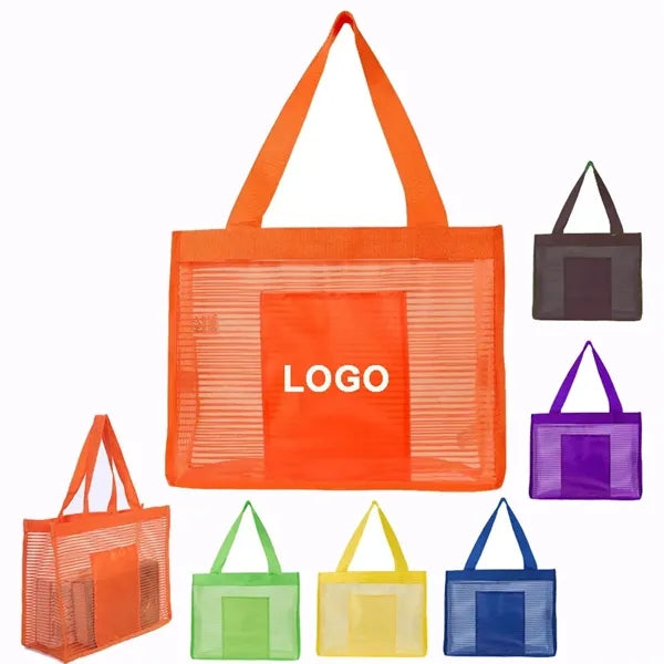 Sheer Striped Tote Bag