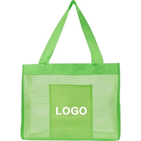 Sheer Striped Tote Bag