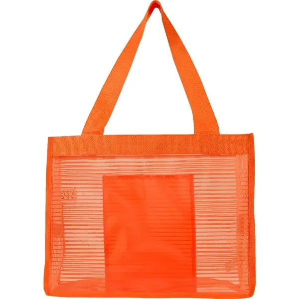 Sheer Striped Tote Bag