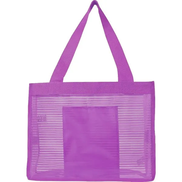 Sheer Striped Tote Bag