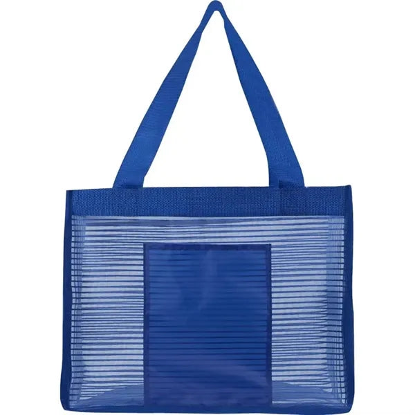 Sheer Striped Tote Bag