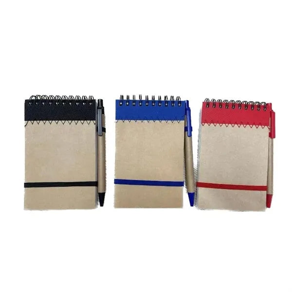 Jotter with Pen Set Recycled Paper,Minimalist