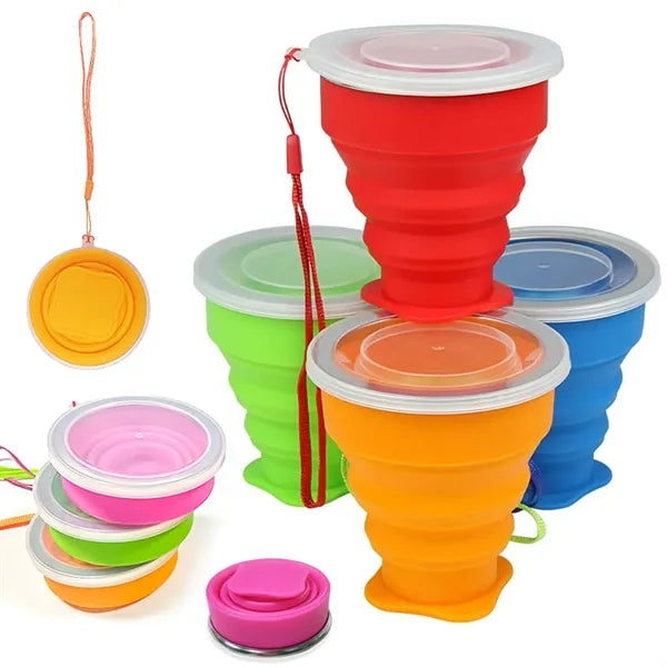 7 oz Silicone Telescopic Cup with Lid