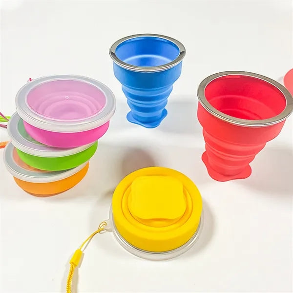 7 oz Silicone Telescopic Cup with Lid
