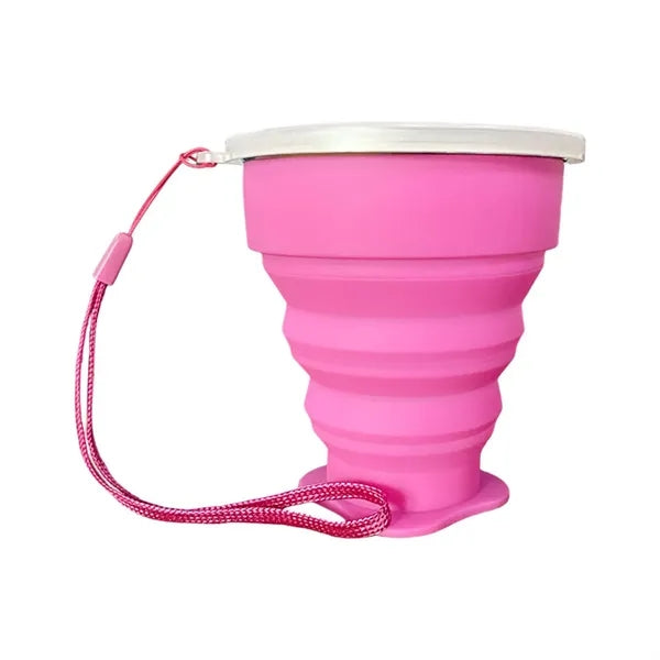 7 oz Silicone Telescopic Cup with Lid