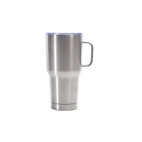 30 oz Double Wall Insulation Travel Mug with Steel Handle