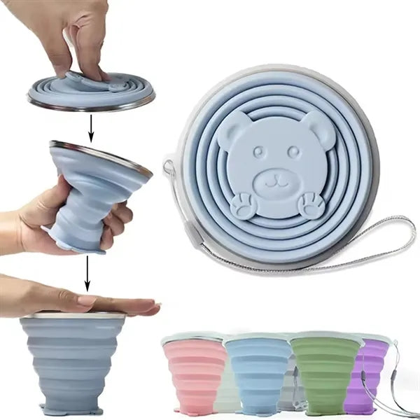 9 oz Collapsible Telescopic Silicone Water Cup
