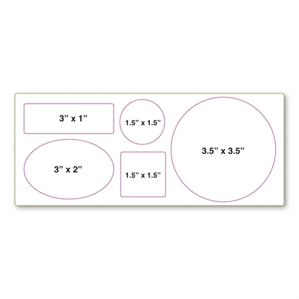 Repositionable Decal Sticker Sheet 3.75" x 9" - 4 Mil