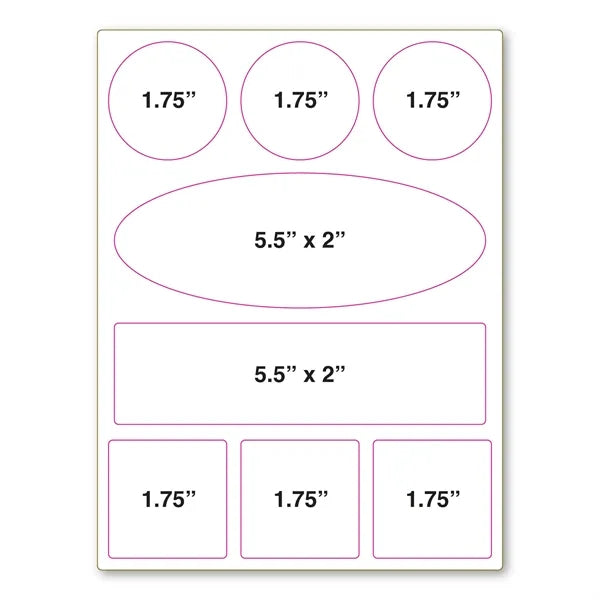 Repositionable Decal Sticker Sheet 6" x 8" - 4 Mil