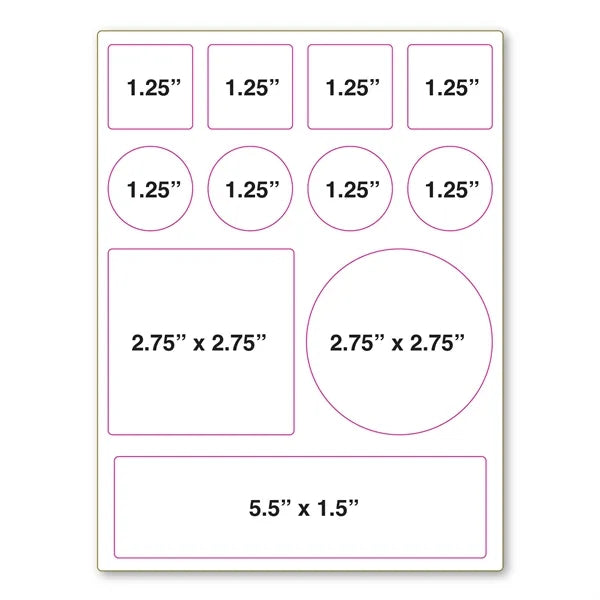 Repositionable Decal Sticker Sheet 6" x 8" - 4 Mil