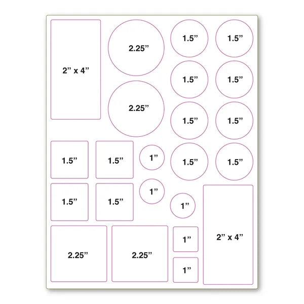 Repositionable Decal Sticker Sheet 8.5" x 11" - 4 Mil