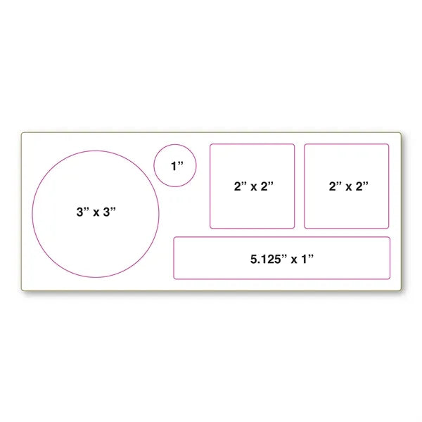 Adhesive Decal Sticker Sheet 3.75" x 9" - 3.4 Mil