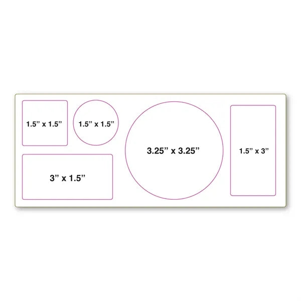 Adhesive Decal Sticker Sheet 3.75" x 9" - 3.4 Mil