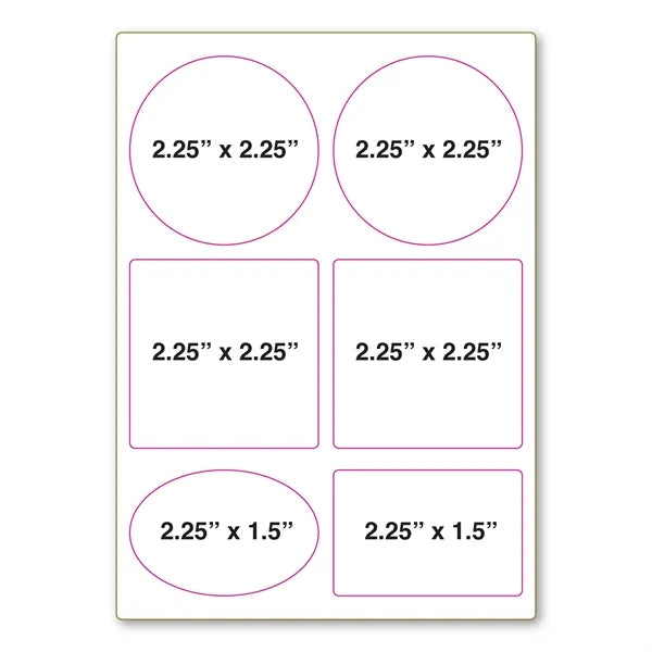 Adhesive Decal Sticker Sheet 5" x 7" - 3.4 Mil