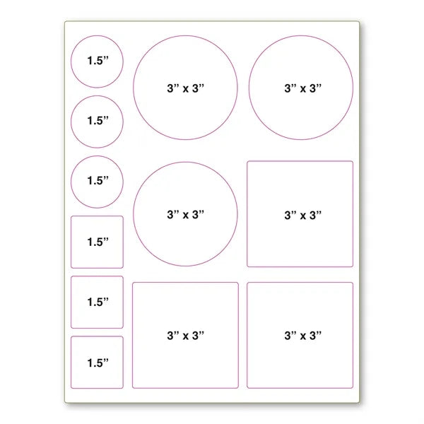 Adhesive Decal Sticker Sheet 8.5" x 11" - 3.4 Mil