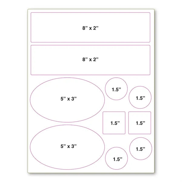 Adhesive Decal Sticker Sheet 8.5" x 11" - 3.4 Mil