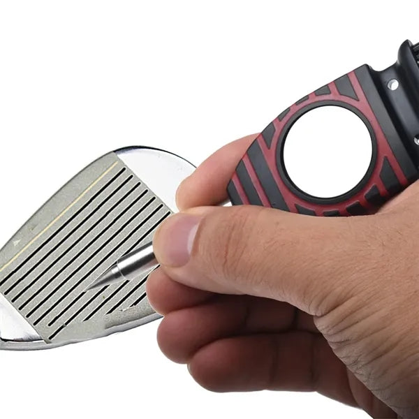 3-In-1 Golf Club Brush Groove Cleaner W/ Magnetic Ball Mark