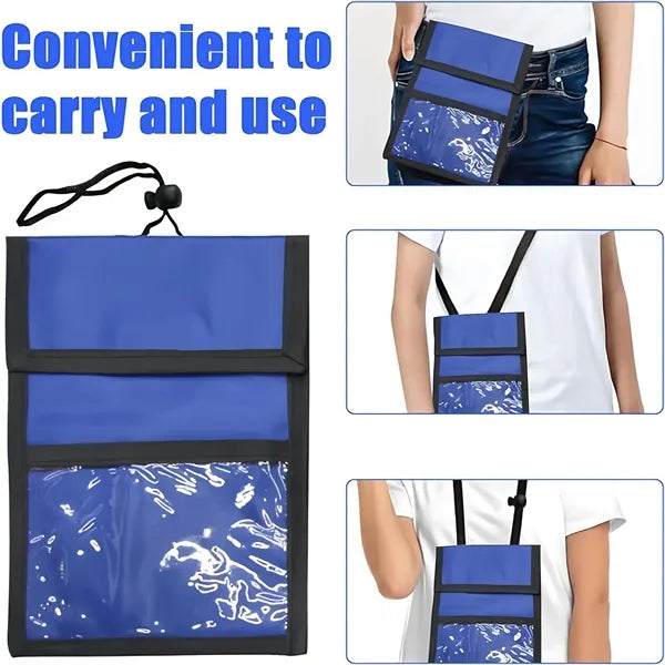 Document multifunctional hanging neck passport bag