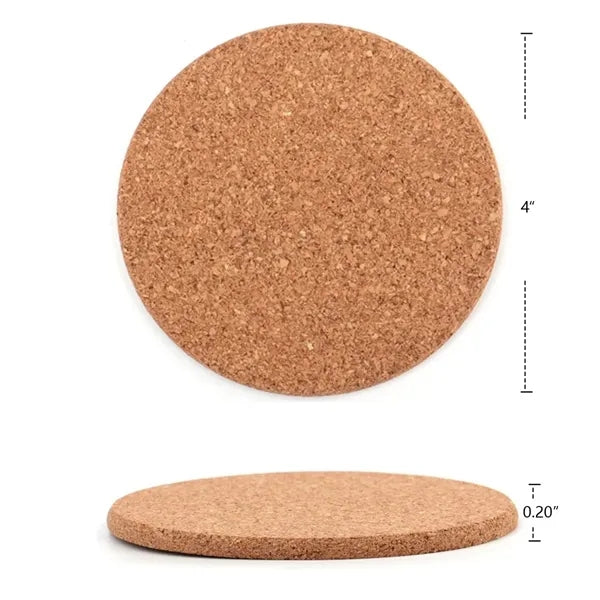 Round Absorbent Cork Coffee Coaster