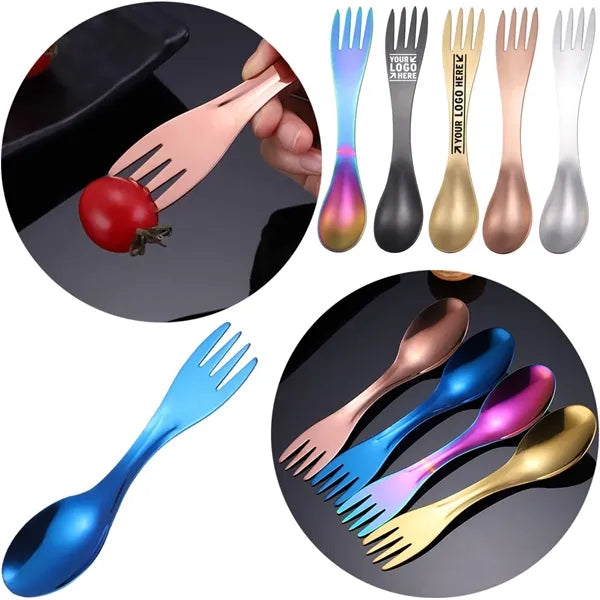 Stainless Steel Double-ended Spoon Fork