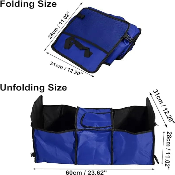Car Trunk Foldable Organizer Mesh Storage Pockets Thermal