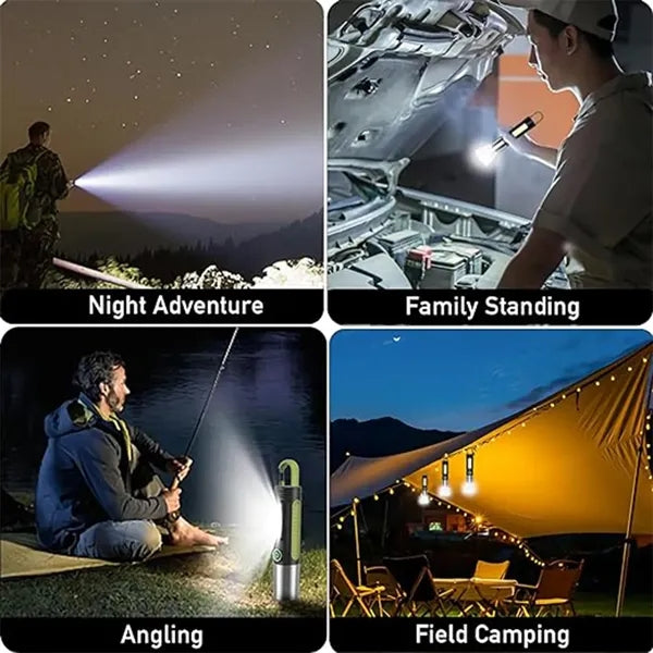 Rechargeable LED Flashlight and Camping Lantern Combo