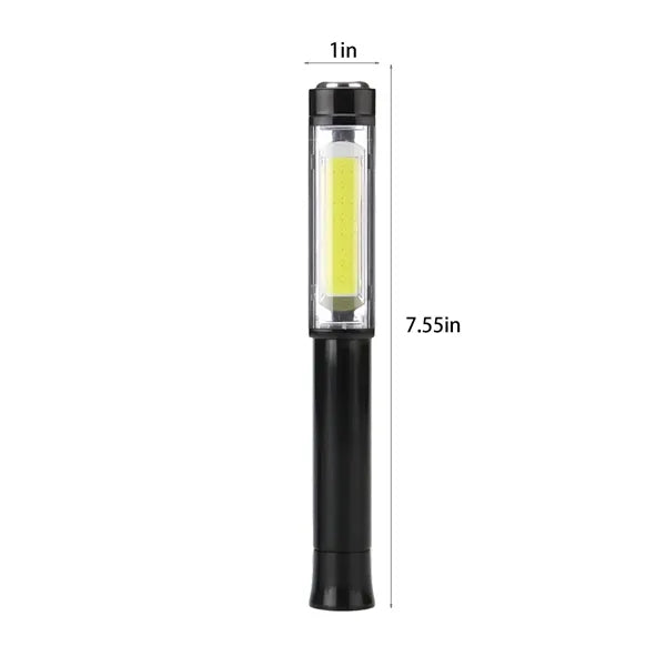 COB LED Work Flashlight with Magnetic Pen Light Inspection