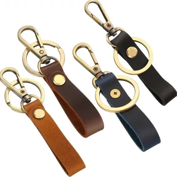2 in 1 Leather Keychain Carabiner