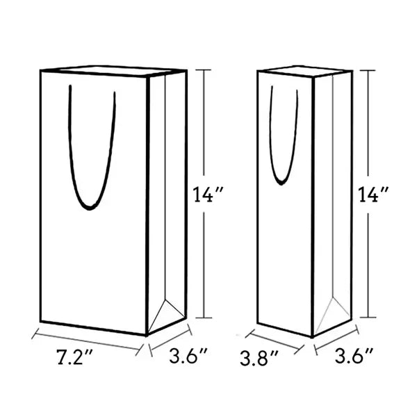 250g Craft Paper Single/Double Wine Tote Bag with Handles