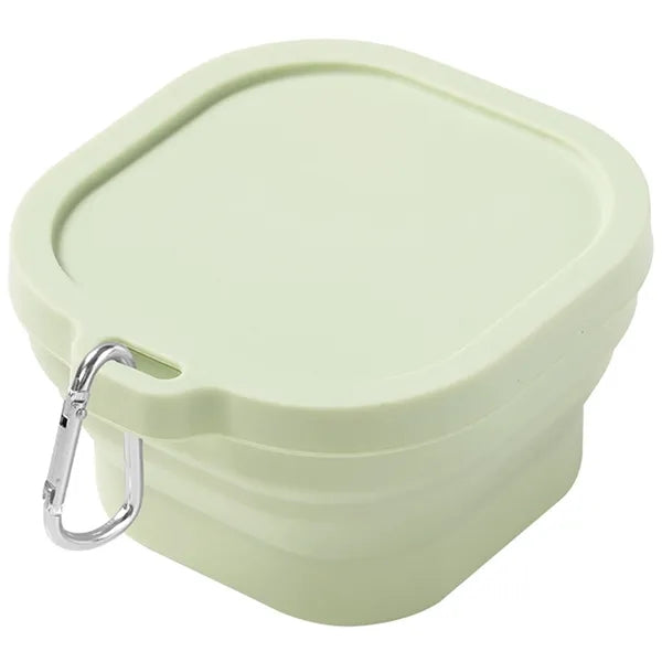 Collapsible Silicone Camping Bowl With Lid