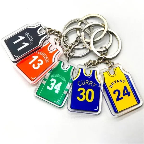 Fully Custom Sports Memorial Jersey Keychain
