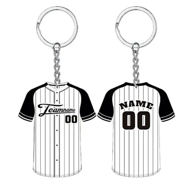 Fully Custom Sports Memorial Jersey Keychain