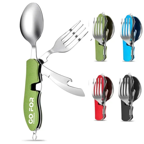 Folding Camping Utensils Cutlery Set