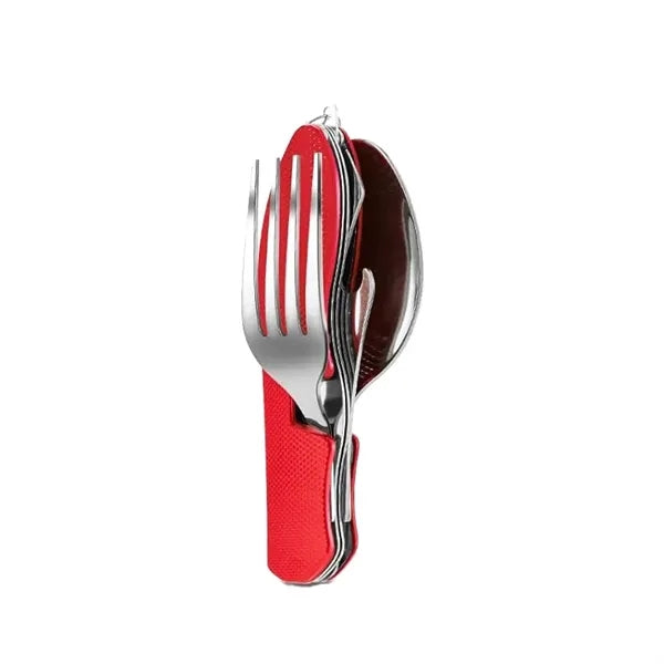 Folding Camping Utensils Cutlery Set