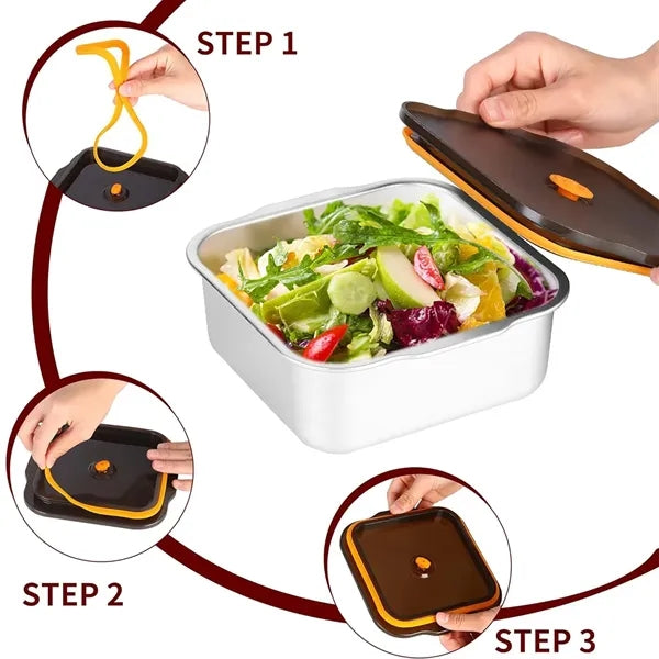 Stainless steel food storage containers
