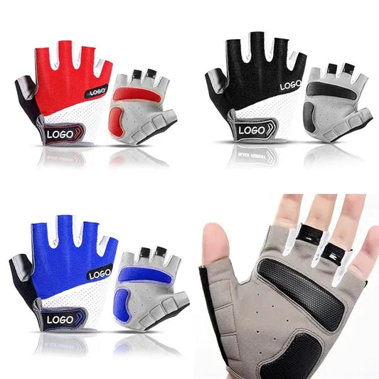 Mountain bike half finger anti-skid gloves
