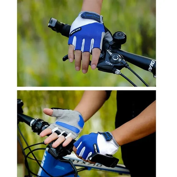Mountain bike half finger anti-skid gloves