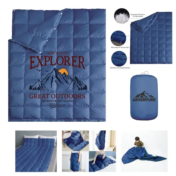 Lightweight Puffy Down Alternative Travel Blanket