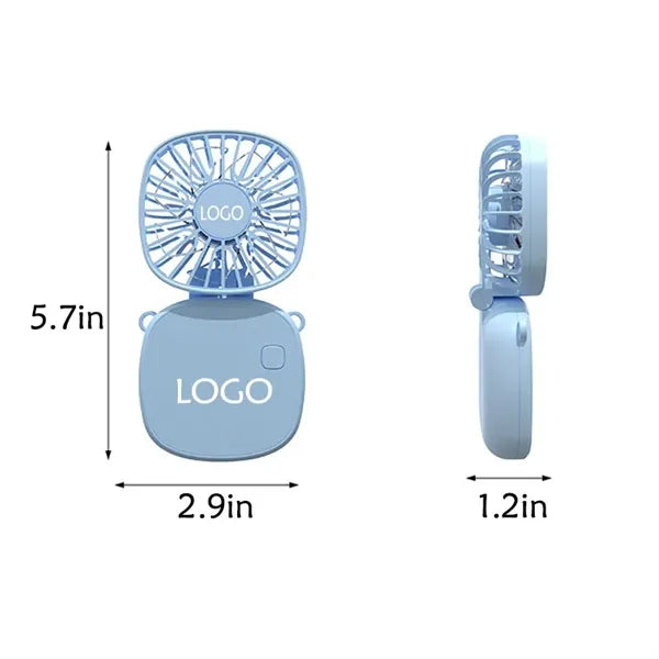ABS Mini Quiet Handheld Personal Foldable USB Neck Fan