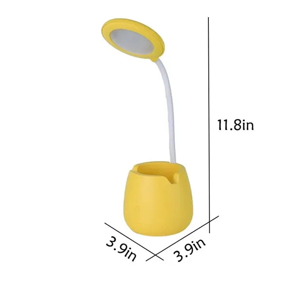 3-in-1 ABS Desktop USB Reading Lamp & Pen Holder & Phone Sta