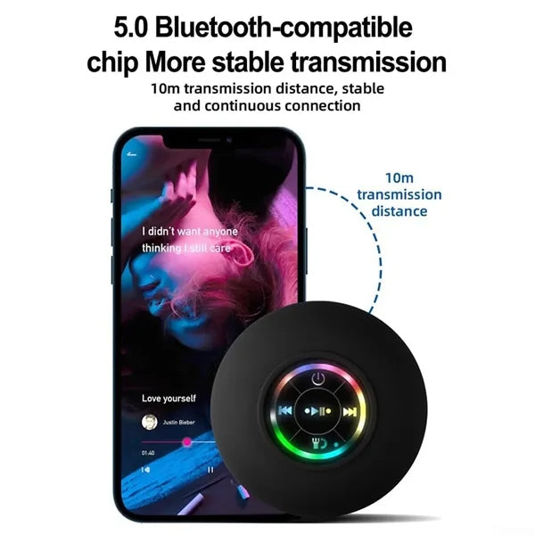 Large Suction Cup Wireless-Bluetooth Speaker With LED Light