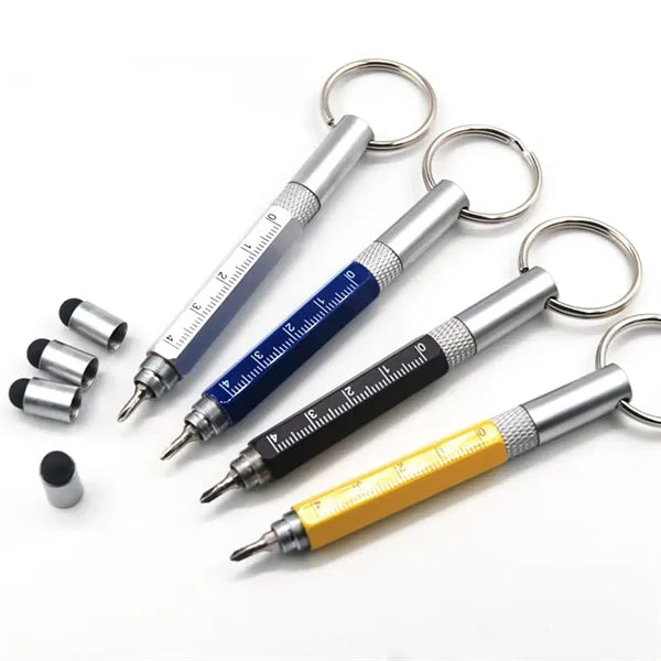 6 In 1 Multitool Tech Tool Key Ring Screwdriver Pen