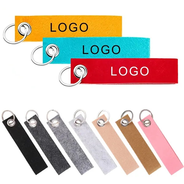 Full Color Dye-Sublimated Felt Wrist Keychain