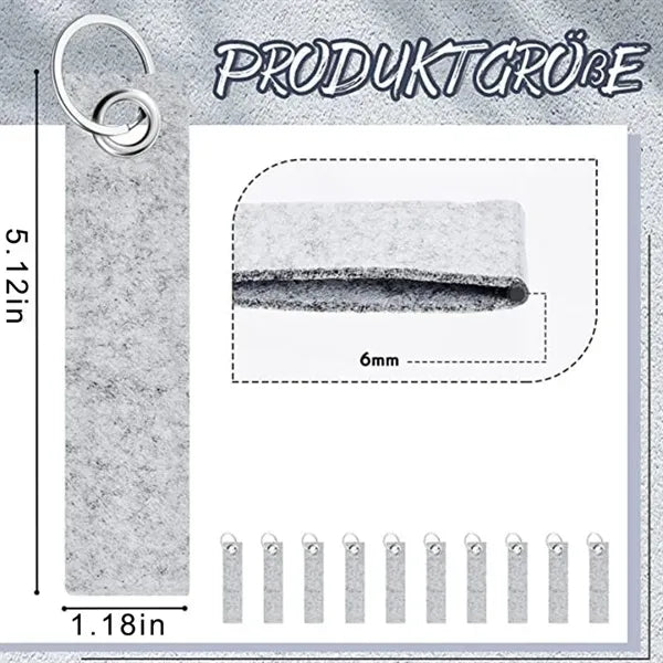 Full Color Dye-Sublimated Felt Wrist Keychain