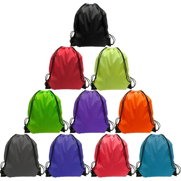 Polyester Drawstring Backpack W/Reinforced Corners