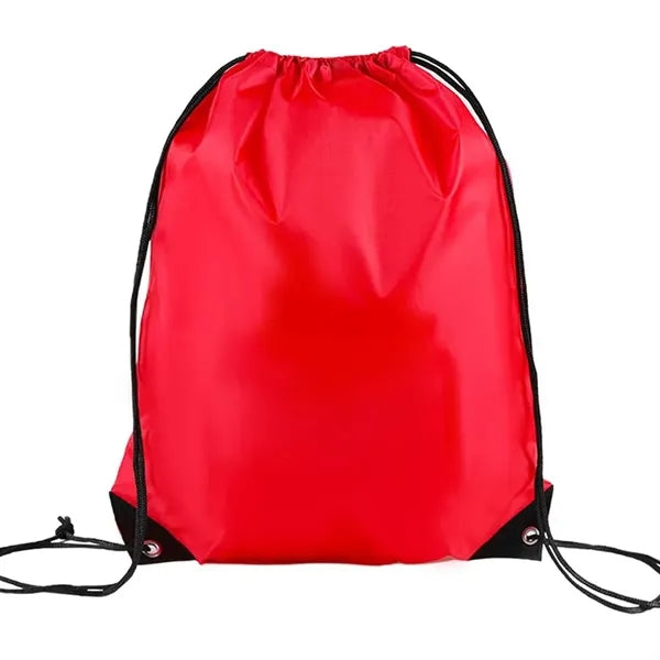 Polyester Drawstring Backpack W/Reinforced Corners