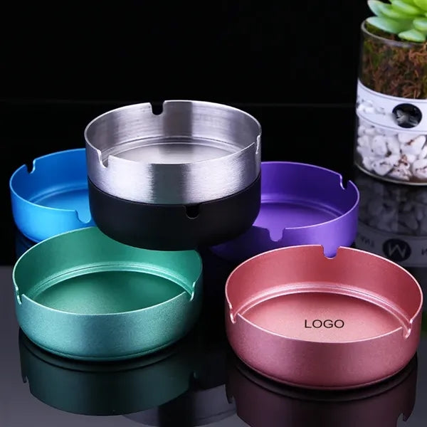 Pure Color Stainless Steel Cigar Ashtray